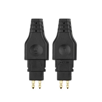  2 шт Мини-кабель для наушников, Штыревой разъем для подключения аудионаушников для HD650 HD600 HD580 HD25 Черный