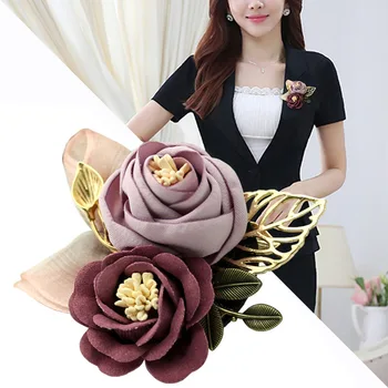  i-Remiel Корейская ткань, художественная брошь в виде цветка на воротнике рубашки, винтажные булавки и броши для женщин, аксессуары для воротника рубашки