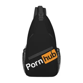  Индивидуальная сумка-слинг с логотипом Pornhubs для мужчин, крутой рюкзак через плечо, рюкзак для путешествий, дневной рюкзак