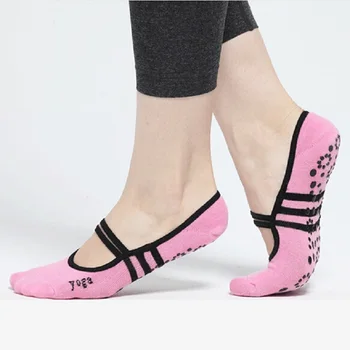  Противоскользящие носки для йоги Тапочки Женские Профессиональные Нескользящие резиновые носки в горошек для велоспорта Латексные носки для пилатеса балета танцев